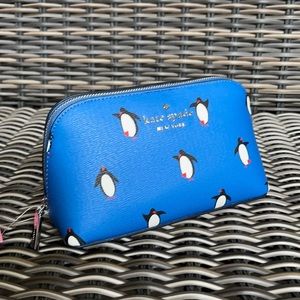 Kate Spade arctic friends penguin small cosmetic case